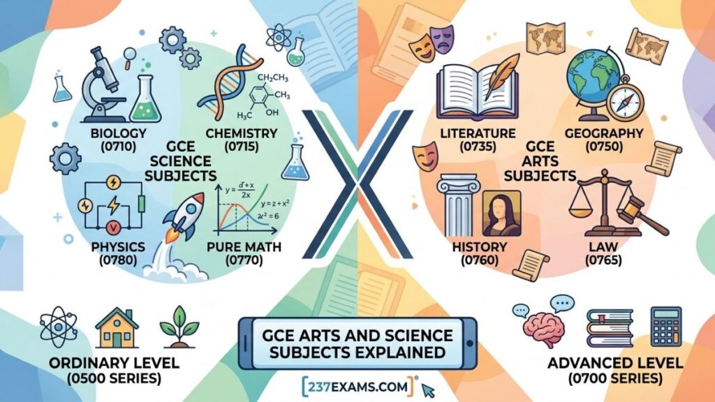 GCE Arts and Science Subjects Explained